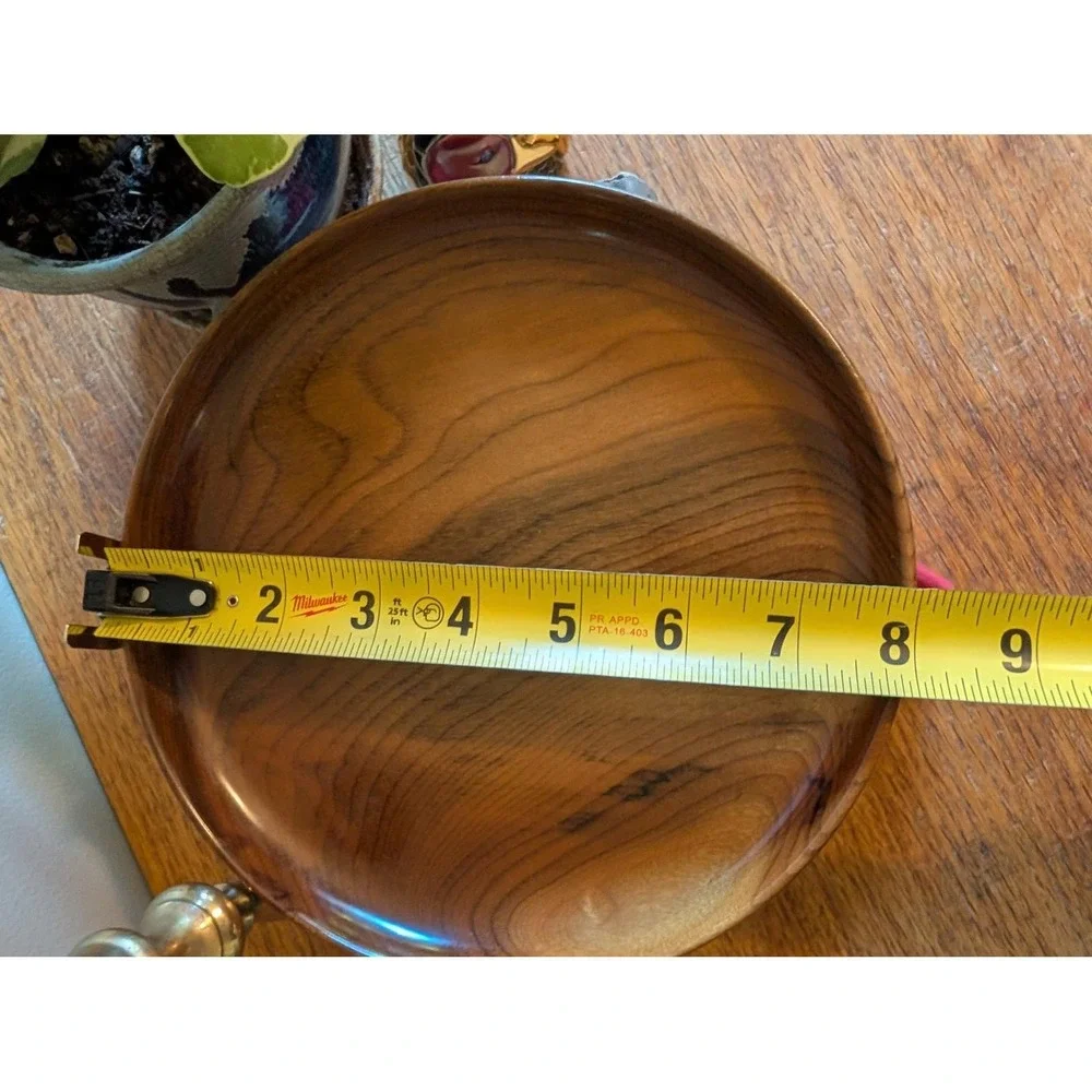 Vintage 1960s Oregon Myrtlewood Plate Handcrafted Mid Century Modern Dish‎ 8.5